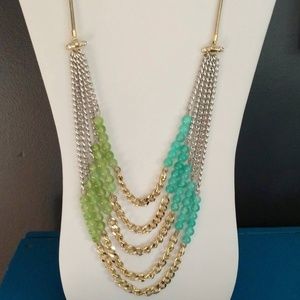 ZOE+SYD silver, gold and bead multi layer necklace